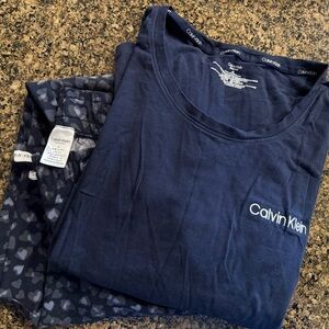 Calvin Klein Dark Blue Heart Pajama Set